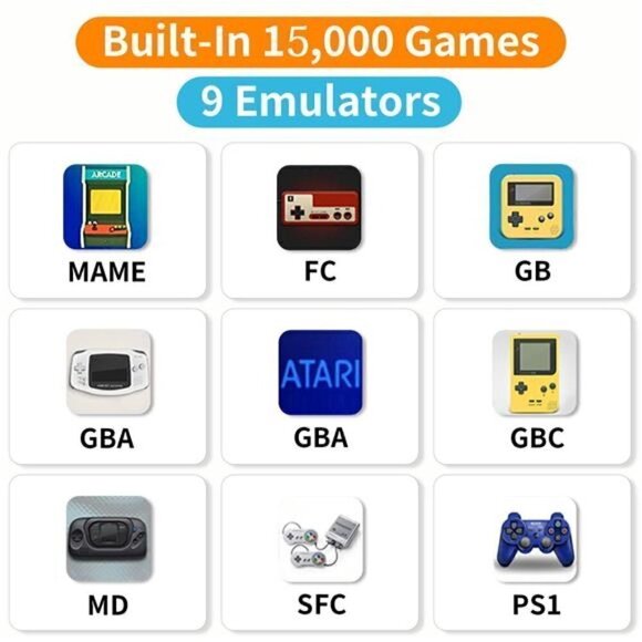 Wireless Retro 15,000+ Games Console Plug & Play Video TV Game Stick 4K HDMI NEW - Picture 3 of 6